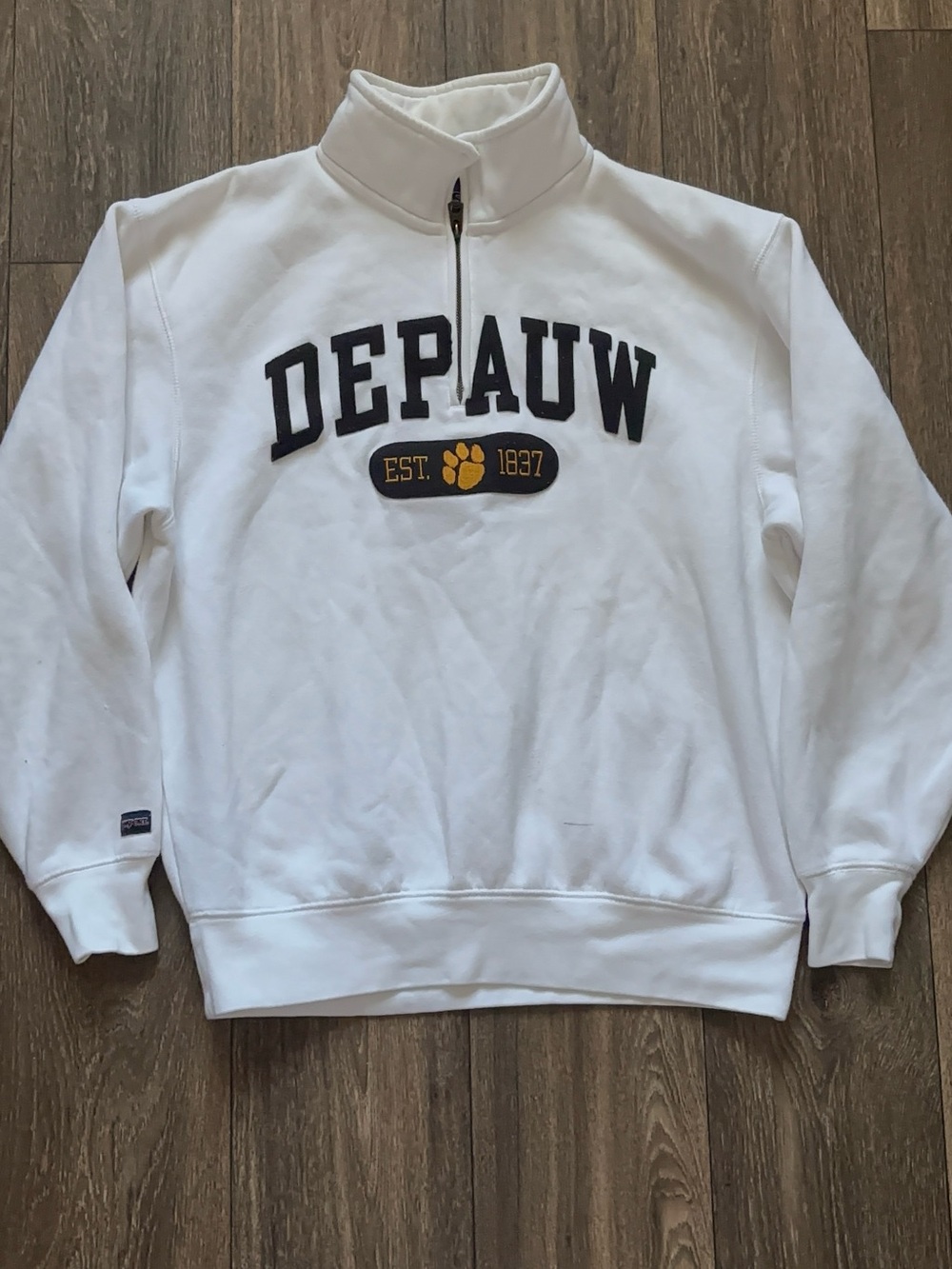 Vintage Jansport Depauw University Qtr Zip Sweater